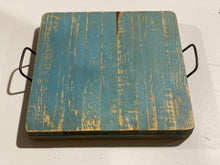 Load image into Gallery viewer, Turquoise Washed Wood Tray
