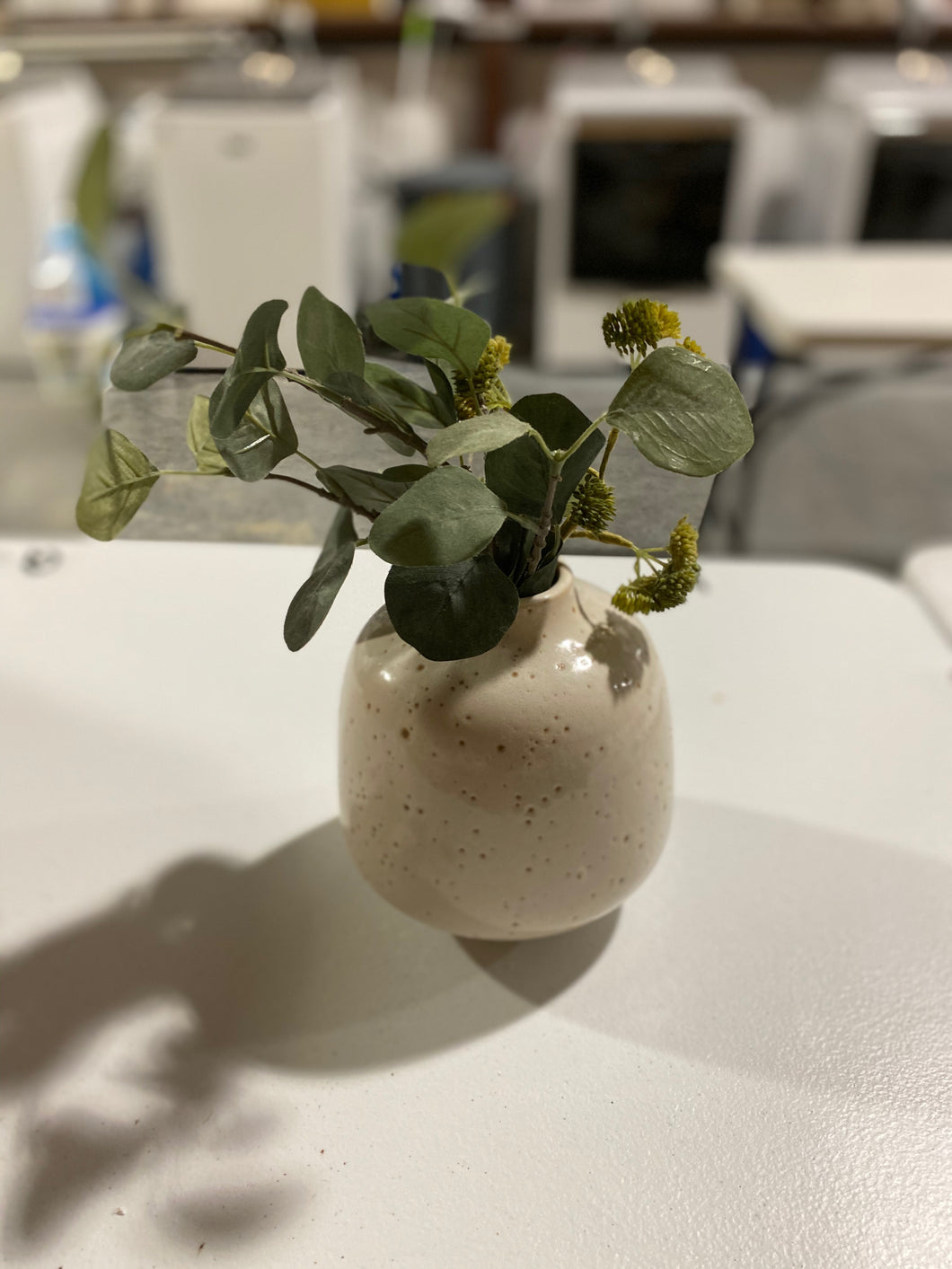 Faux Plant with Vase