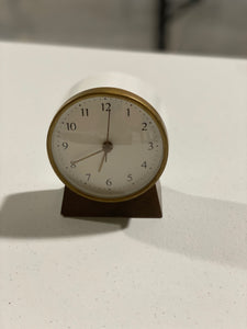 White and Gold Analog Clock