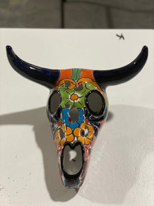 Talavera Bull Horn Skull