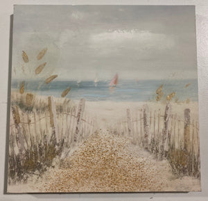 Textured Sand Oceanfront Painting