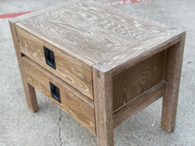 Load image into Gallery viewer, Wooden Side Table With 2 Drawers
