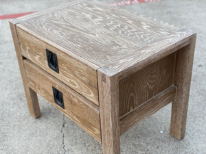 Wooden Side Table With 2 Drawers